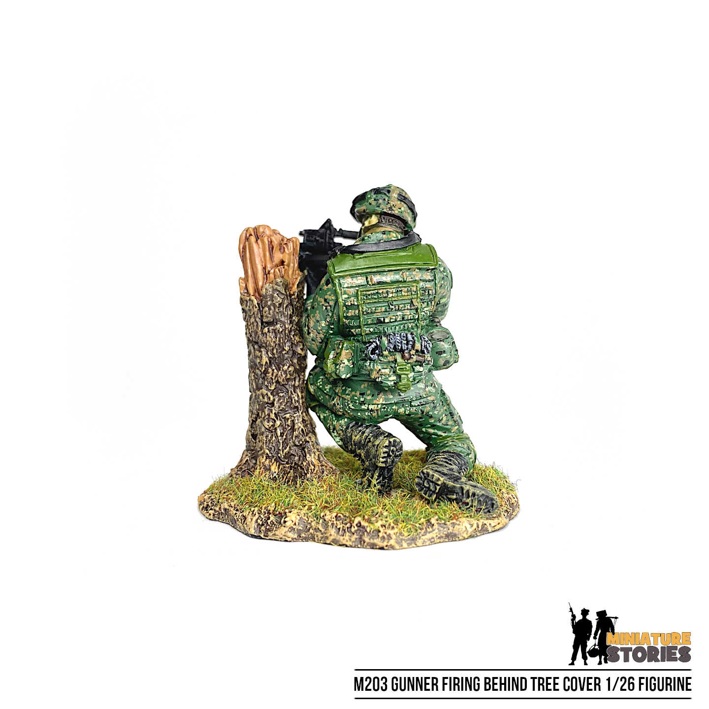 Miniature Singapore Army Soldier Figurine of M203 Gunner (8)