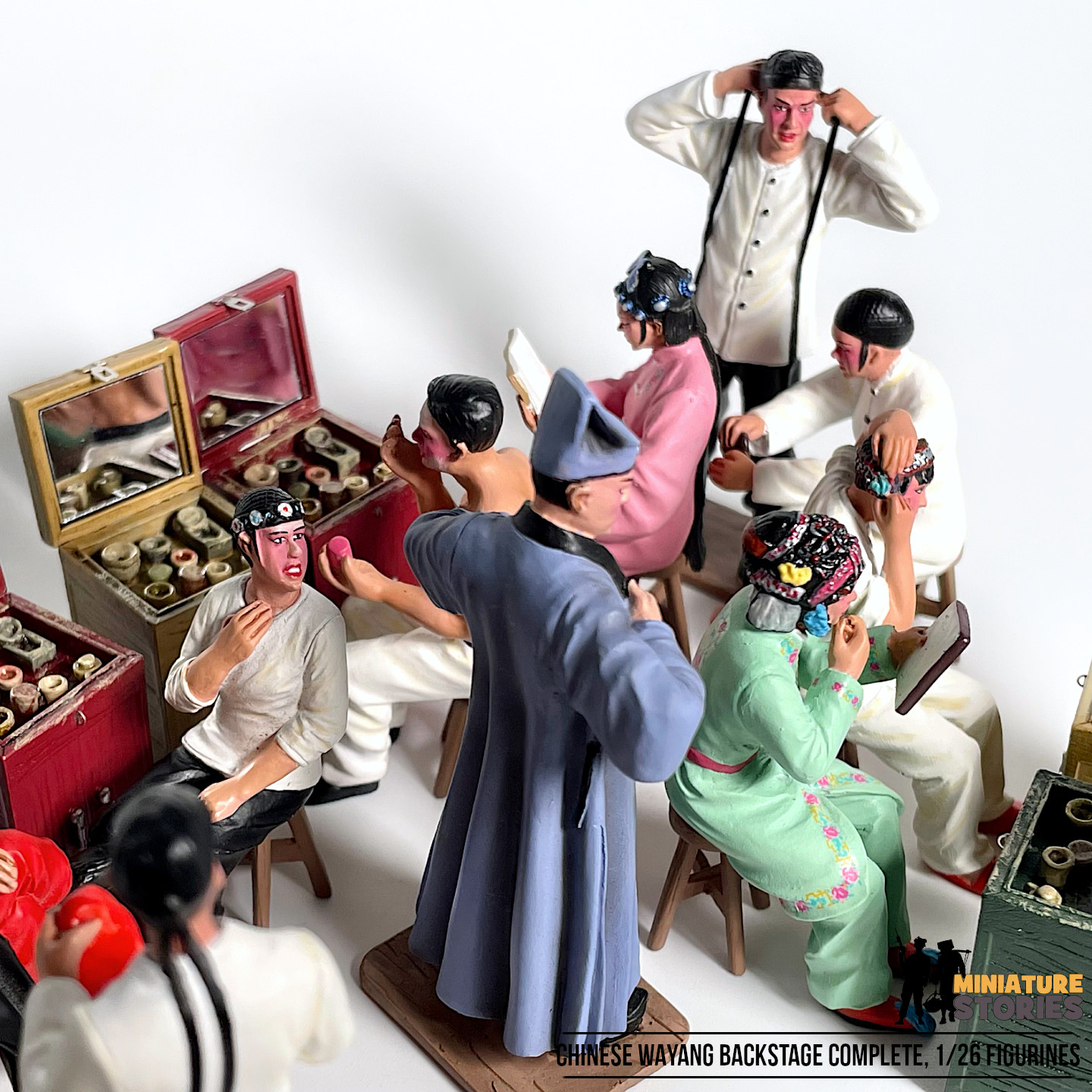 Miniature Wayang Chinese Street Opera Backstage Performers (Group-2)