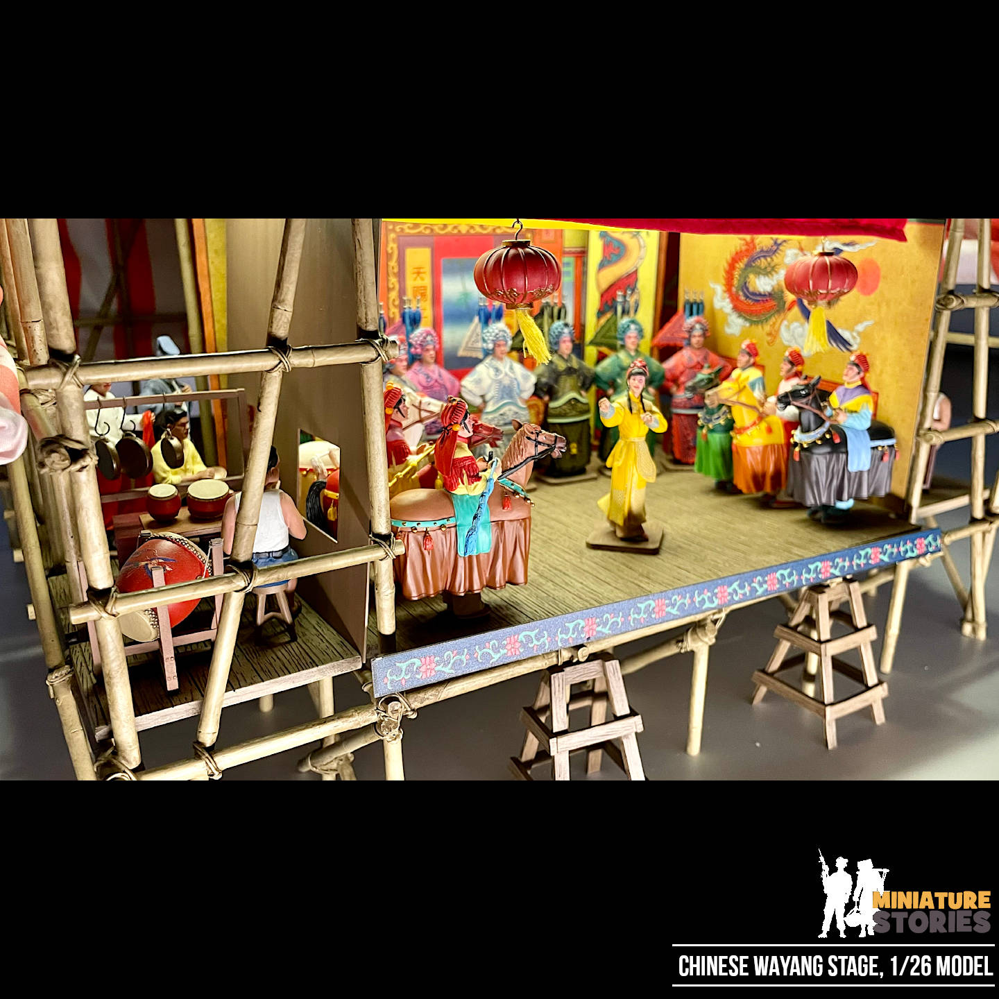 Miniature Wayang Chinese Street Opera Stage (B3)