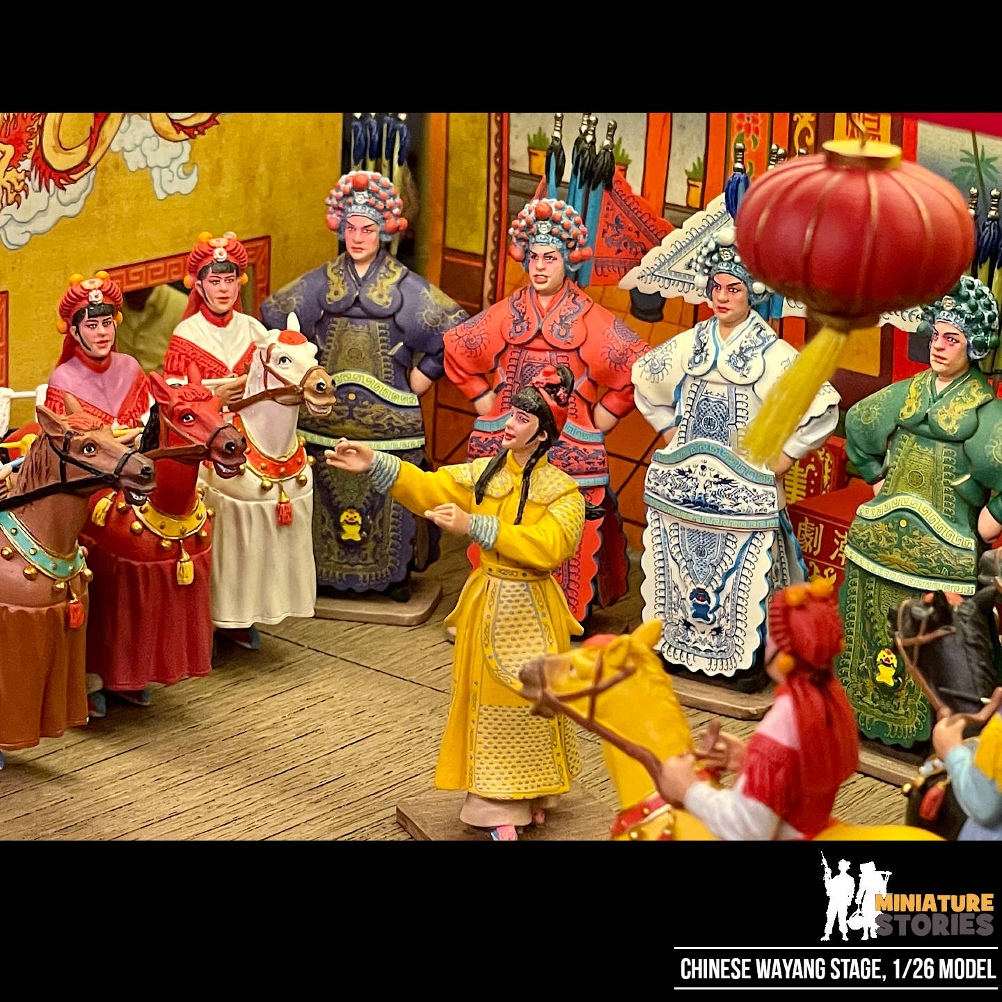 Miniature Wayang Chinese Street Opera Stage (B7)