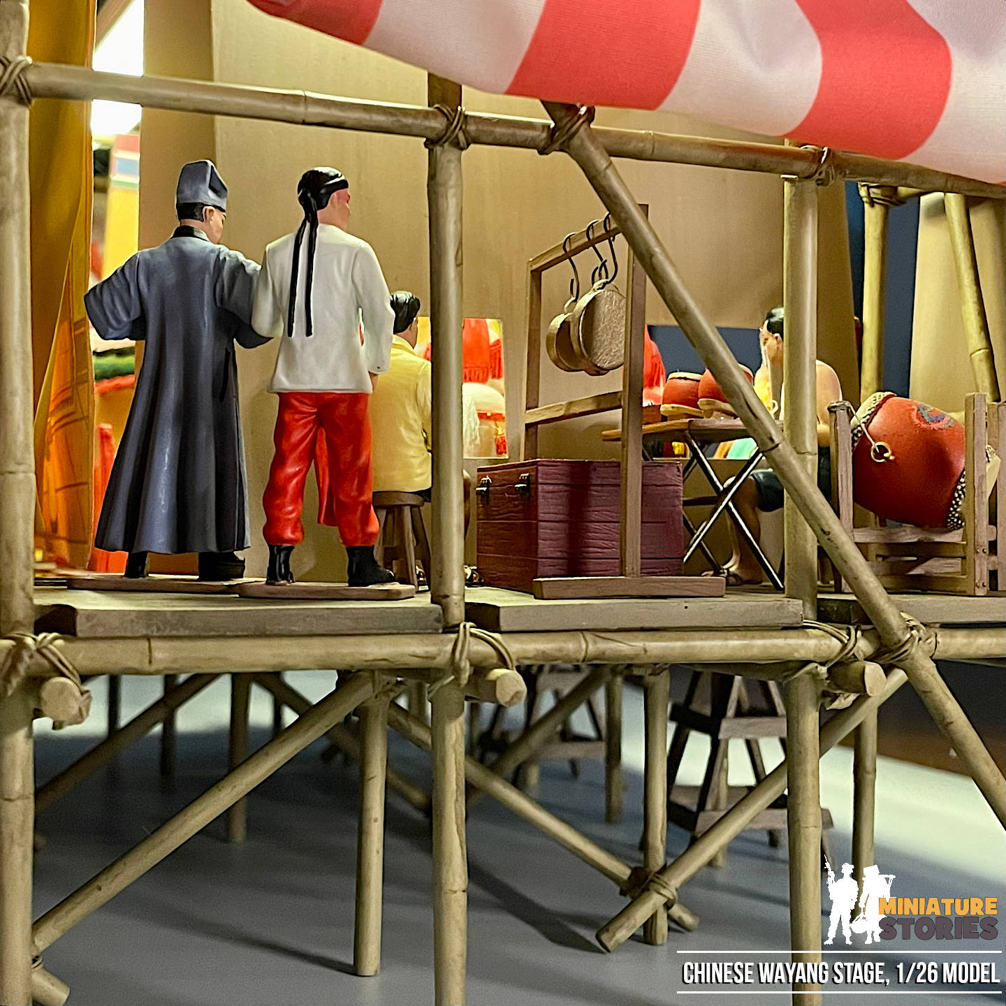 Miniature Wayang Chinese Street Opera Stage (C2)