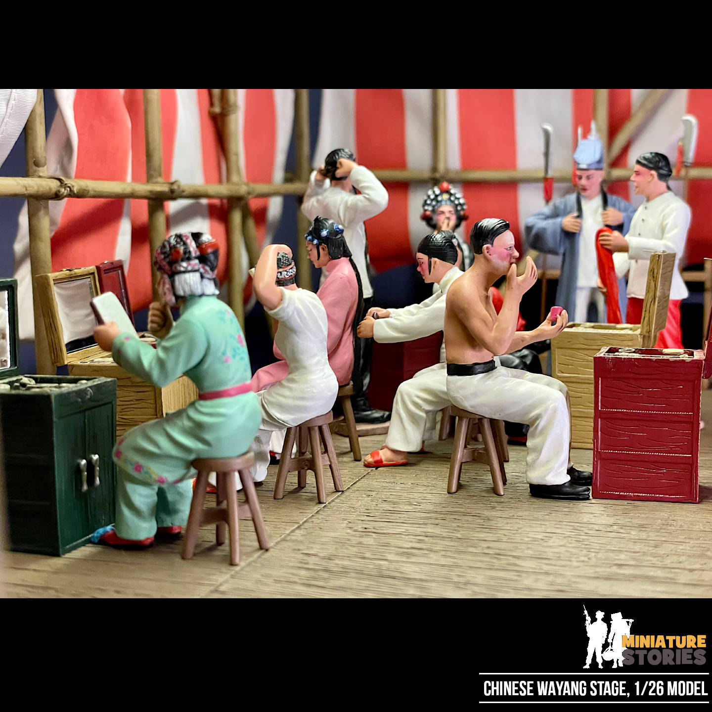 Miniature Wayang Chinese Street Opera Stage (D1)