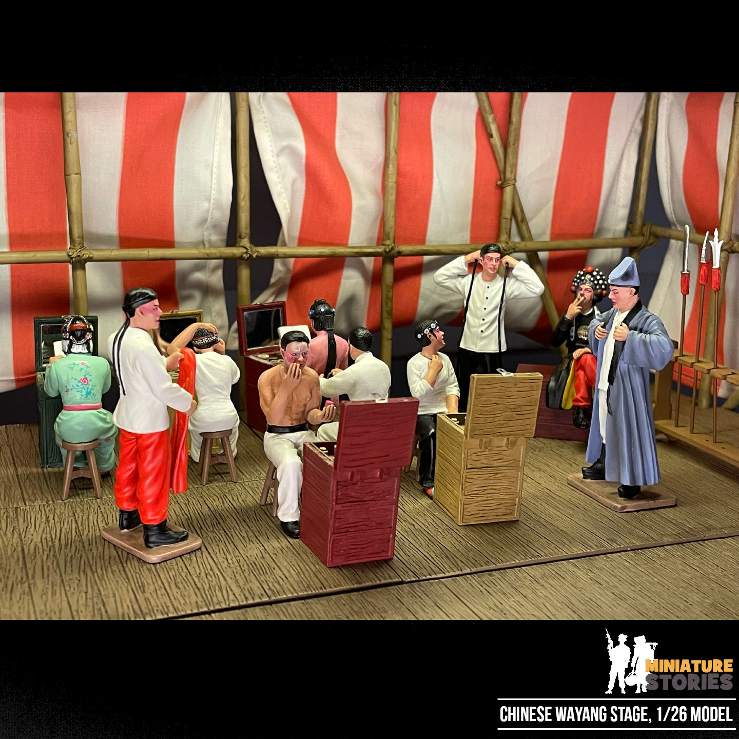 Miniature Wayang Chinese Street Opera Stage (D2)