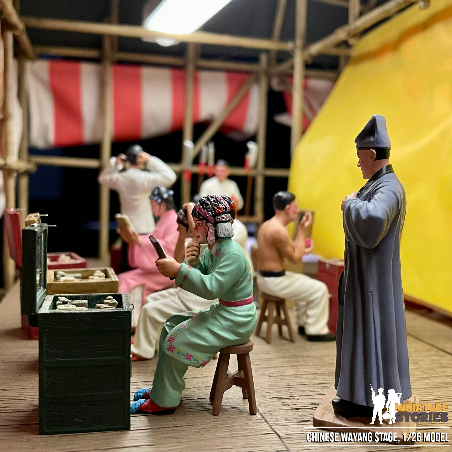 Miniature Wayang Chinese Street Opera Stage (D4)