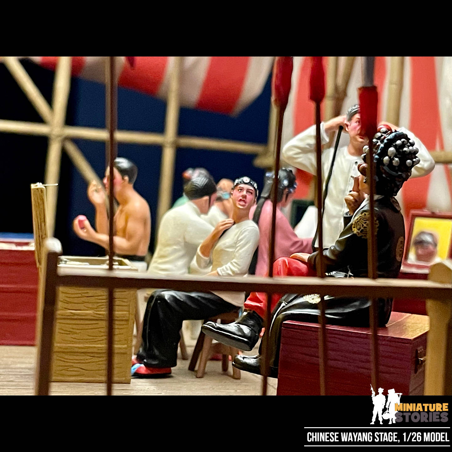 Miniature Wayang Chinese Street Opera Stage (D5)
