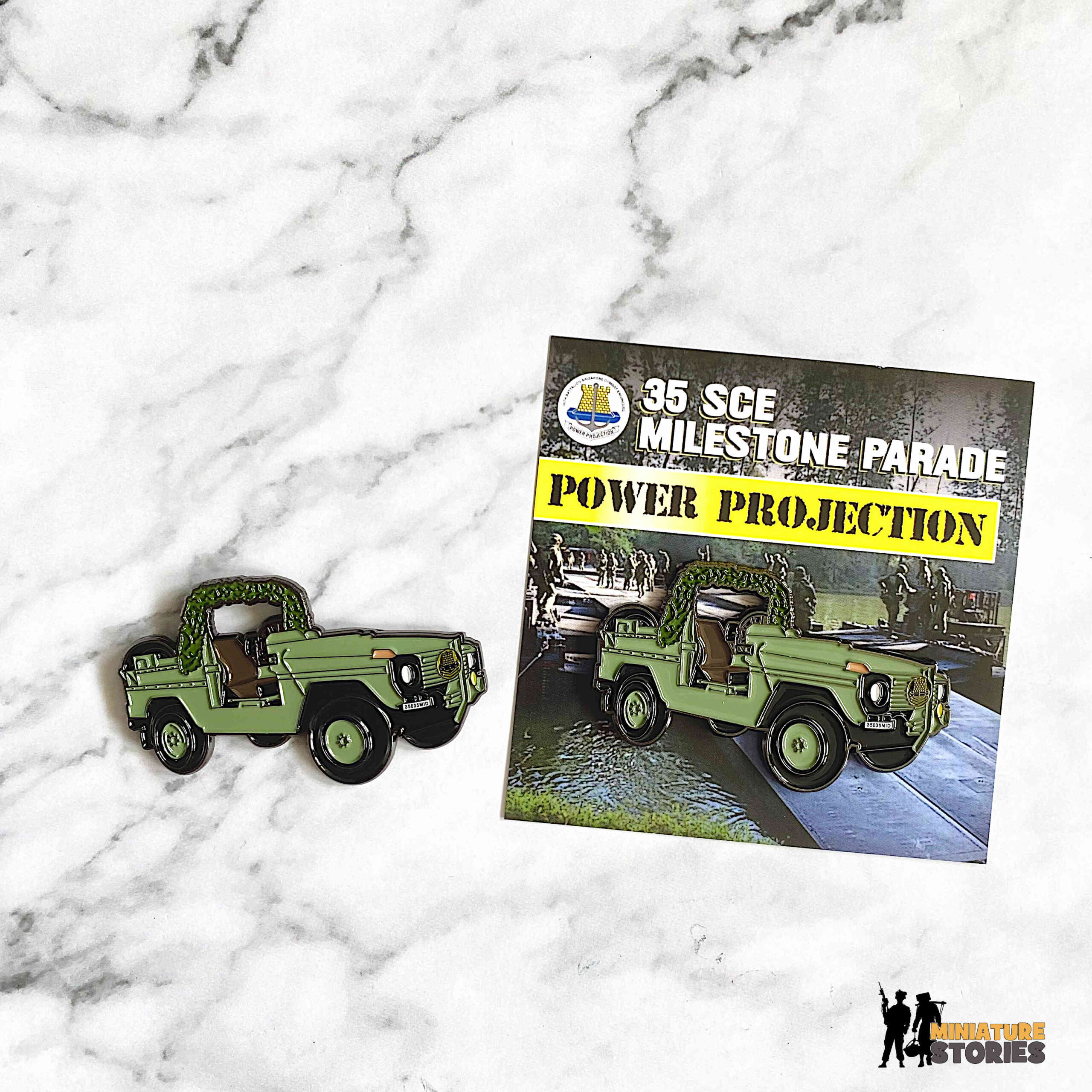 35 SCE Survey Jeep Custom Plated Enamel Magnet