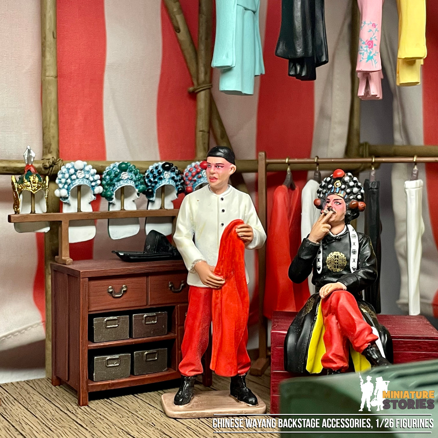 Miniature Wayang Chinese Street Opera Complete E13