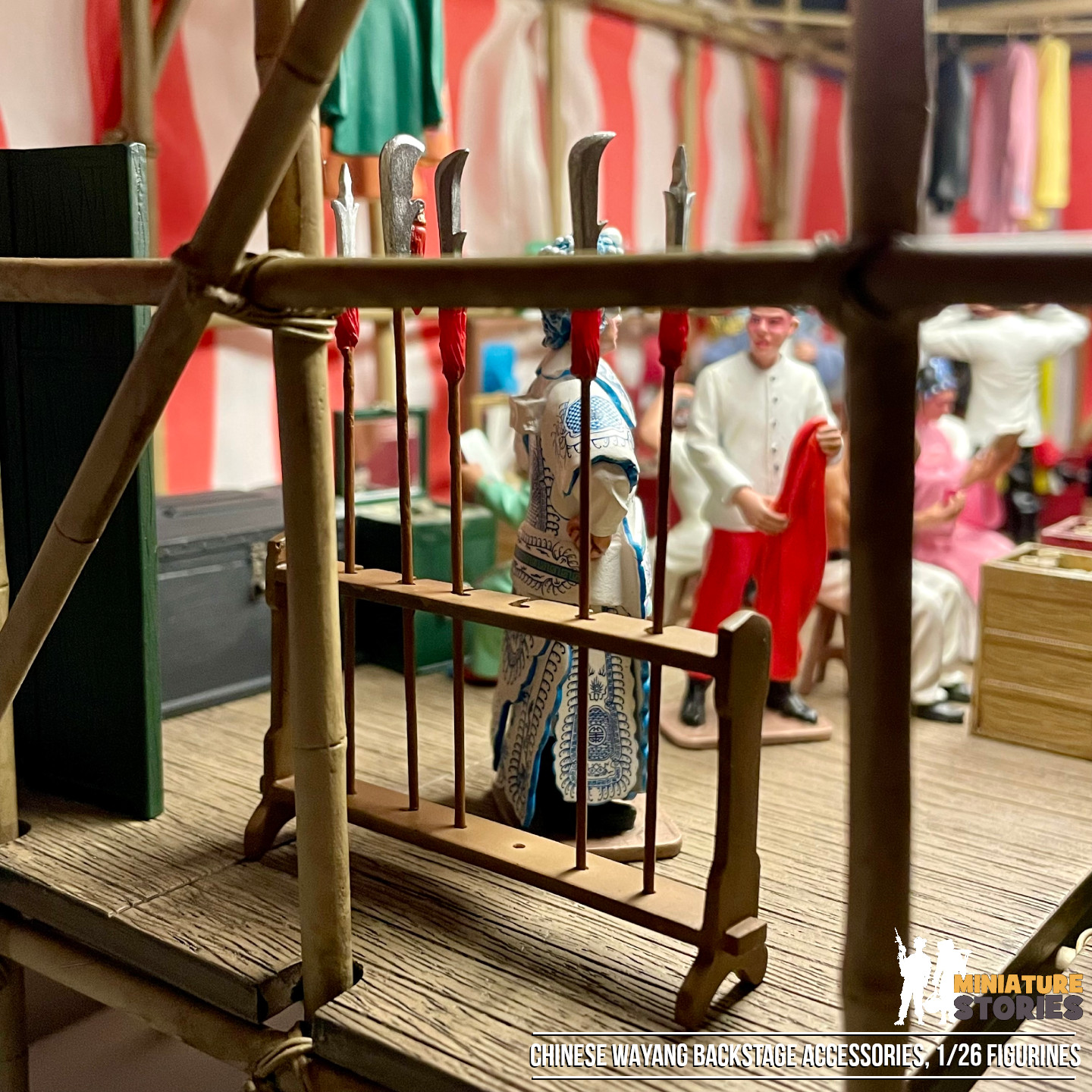 Miniature Wayang Chinese Street Opera Complete E14