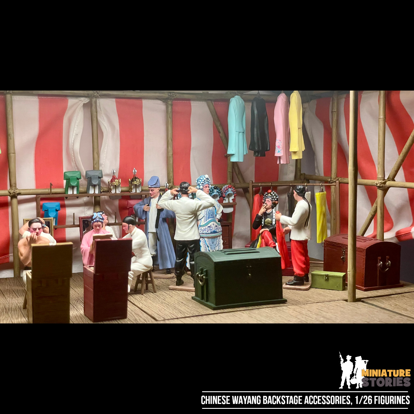 Miniature Wayang Chinese Street Opera Complete E4